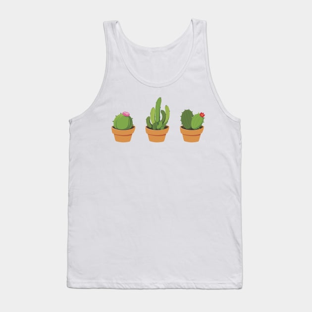 Cute Cactus Summer Plant In Minimal Port Aesthetic Art Tank Top by mangobanana